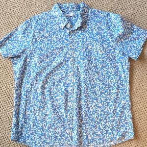 Sonoma Blue and White Casual Button Down Shirt